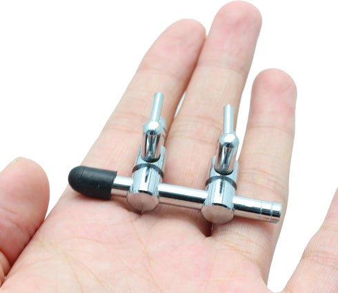 2PCS 2-Way Aquarium Metal Gang Manifold Air Line Control Valve Air Tap Air Splitter Stainless Steel Air Flow Splitter Pump Lever Valve...