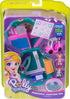 Polly Pocket Playset, Travel Toy with 2 Micro Dolls, Toy Car & Surprise Accessories, Pamperin Perfume Spa Compact...