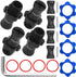 ShareGoo Metal +10mm Extended 17mm Splined Wheel Hex Hub Adapter Compatible with 1/10 Slash 2WD 4X4 Rustler Stampede Bandit 2WD 4X4 RC Car (Blue)...