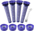 Lemige 4 Pre-Filters and 4 Post-Filters Replacement Compatible with Dyson V7, V8 Animal and Absolute Vacuum, Compare to Part 965661-01 and 967478-...