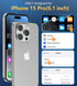 Design for iPhone 15 Pro case Waterproof 6.1'', Full Body Dust Proof Shockproof Phone Case Cover with Screen Protector- Black...