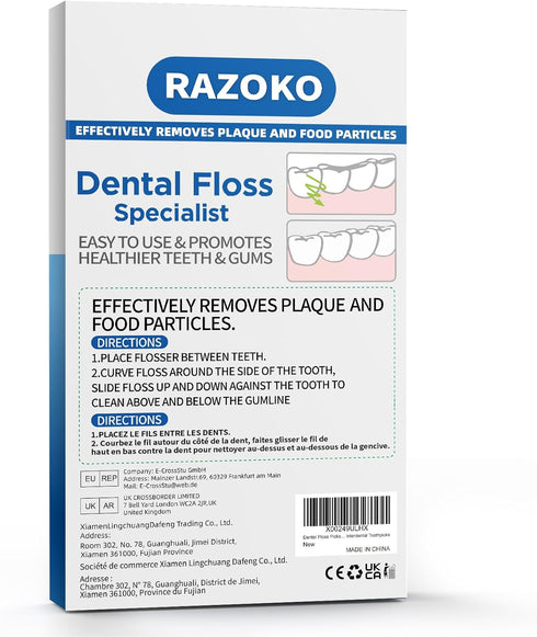 Dental Floss Picks Toothpicks 250pcs with Portable Cases and 100pcs BrushPicks Interdental Toothpicks...