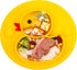 Linowos Silicone Divided Toddler Plates, Portable Non Slip Suction Plates for Children Babies and Kids BPA Free Baby Dinner Plate (Duck-Yellow) 1...