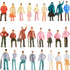 Gejoy 100 Pieces Miniature People Figurines 1:75 Scale Model Trains Architectural Plastic Mini Tiny People Sitting and Standing for Diorama...
