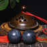 BRABUD 1.4'' Chinese Exercise Baoding Balls Dark Grey Marble Health Stress Relieve with No Chimes BS021...