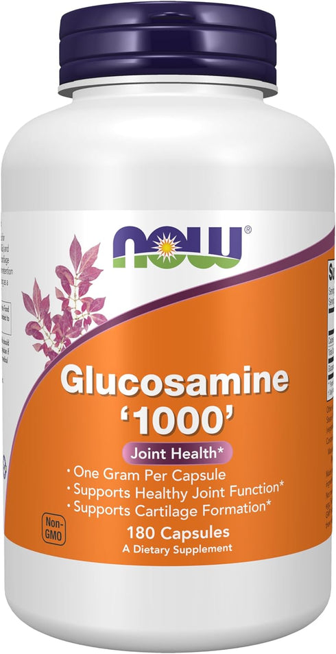 NOW Supplements, Glucosamine '1000', with UL Dietary Supplement Certification, 1 g Per Capsule, 180 Veg Capsules...