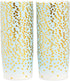Sparkle and Bash 50 Pack Blue and Gold Polka Dot Cupcake Liners Wrappers, Muffin Paper Baking Cup for Wedding & Birthday...