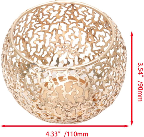 Candle Holders Tealight Holder Metal Wire Iron Tealight Candle Holders for Tables Decor Living Room Bathroom Decorations Gold Geometric Shape Hold...