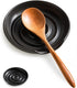 Spoon Rest, Large Spoon Holder for Kitchen Counter, Cooking Spoon Rest for Stove Top, Perfect for Framhouse Decor, Housewarming Gift Set, Black...