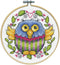 Design Works Crafts Hoop, Owl Counted Cross Stitch Kit...