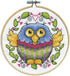 Design Works Crafts Hoop, Owl Counted Cross Stitch Kit...