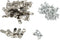 Frame Turn Button 50PCS Silver Metal Bent Bow Shape Picture Mirror Photo Frame Turnbuttons with 50PCS Screws Rotating Lock Turn Button Blackboard ...