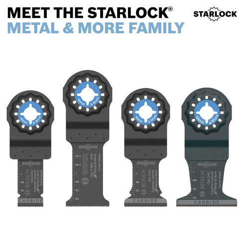 BOSCH OSL002C 2-Piece Mixed Set 3/4 in. & 1-1/4 in. Starlock Oscillating Multi Tool Metal & More Carbide Extreme Plunge Cut Blades for Cutting Iro...