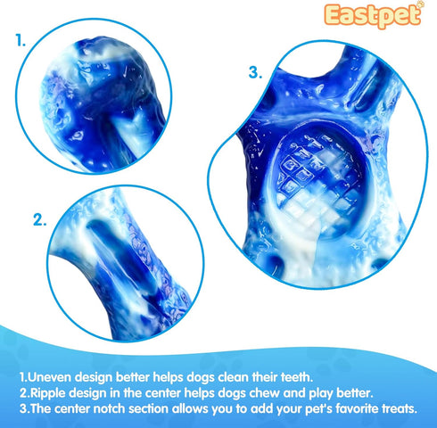 2 Pack Dog Chew Toy for Aggressive Chewers,Chicken Flavor,Nylon Material for Medium Large Breed Dogs (Large, Chicken)...