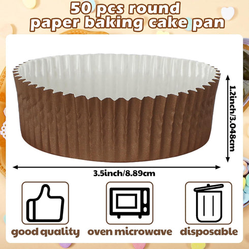 Uiifan 150 Pack Disposable Round Cupcake Liners Paper Baking Cups Wrappers Cupcake Liners Paper Microwave Oven Safe Paper Bakeware Paper Mold for ...