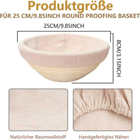 2 PCS Bread Proofing Cover, 10inch Bread & Sourdough Covers for Rising, Tea Towels for Baking Sourdough Bowl Cover, Bread Making Cloth, Bread Bowl...