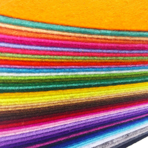48pcs Felt Fabric Sheet Assorted Color Felt Pack DIY Craft Squares Nonwoven (25cm * 25cm)...