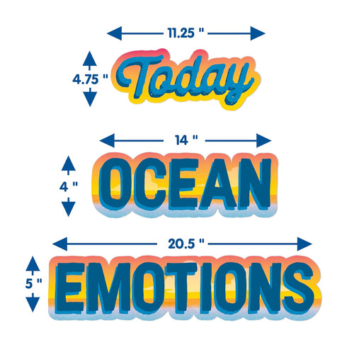 Eureka Seas The Day Ocean of Emotions Mini Bulletin Board Set and Classroom Decorations for Teachers, 31 Pieces...