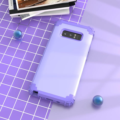 IDweel for Galaxy Note 8 Case, Note 8 Case Purple for Women Girls, 3 in 1 Shockproof Slim Hybrid Heavy Duty Protection Hard PC Cover Soft Silicone...