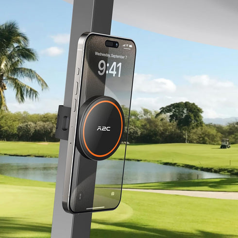 A2C for Magsafe Golf Cart Phone Mount Holder, Magnetic Phone Mount with Adjustable Strap for Golf Cart Railing, Portable Golf Cart Accessories, Co...