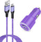 Dual 4.8A Fast Car Charger with Android Micro USB Cable for Samsung Galaxy S7 S6 J8 J7/J7V/Star/Crown/Prime/Refine J3, Note 5 4, Moto E4 E5 G4 G5 ...