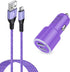 Dual 4.8A Fast Car Charger with Android Micro USB Cable for Samsung Galaxy S7 S6 J8 J7/J7V/Star/Crown/Prime/Refine J3, Note 5 4, Moto E4 E5 G4 G5 ...
