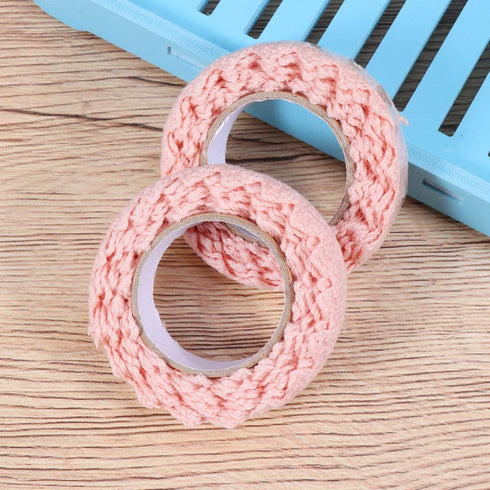 HEALLILY Washi Tape Lace Pattern Self-Adhesive Tape Masking Tape DIY Scrapbooking Lace Tape Sticker 2pcs (Pink)...