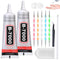 B-7000 Clear Glue Adhesive for Crafting, Industrial Strength Semi Fluid B7000 Glue with Precision Applicator Tips, Art Dotting Stylus Pens for DIY...