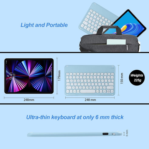 Bluetooth Keyboard and Mouse Combo?Rechargeable keyboard mouse combo?Ultra-Slim Portable Compact Wireless Mouse Keyboard Set for iPad/iPad Pro/iPa...