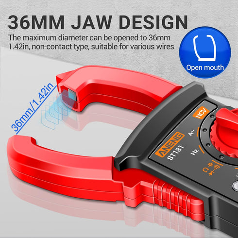 ANENG Digital Clamp Meter Multimeter Tester 4000 Counts with NCV Amp Ohm Volt Measures AC Current, AC/DC Voltage,Capacitance, Resistance, Diodes, ...
