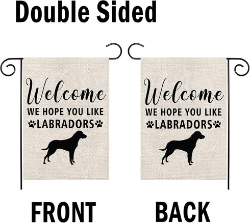 Labrador Garden Flag Labrador Flag Welcome We Hope You Like Labradors Garden Flag (Like Labradors F)...