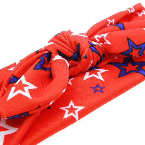 BinaryABC 4th of July Baby Headband,Flower America Flag Headband,independence Day Headwear Hairband,2Pcs...
