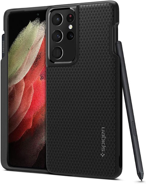 Spigen Liquid Air P Designed for Galaxy S21 Ultra Case (2021) - Matte Black...