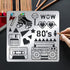 BENECREAT 80s Stainless Steel Stencils, 6x6 inch Retro Radio Drawing Stencils Templates for Painting, Wood Burning, Journaling...