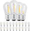 S14 LED String Light Bulbs Replacement, Edison Vintage Plastic 1W Warm White Bulb Equivalent to 11w, E26 Screw Base Shatterproof Waterproof Filame...
