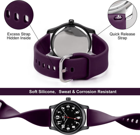 Nurse Watchs for Women Waterproof Watch for Nursing Analog Quartz Watch...