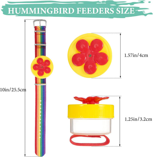 8 Pieces Handheld Hummingbird Feeders for Outdoors, Hummingbird Feeders with Suction Cups Hummingbird Hand Feeder Hummingbird Ring Feeder Mini Han...