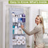 AOODA Over the Door Organizer, Large Capacity Closet Door Hanging Organizer, Clear Deep Pockets Baby Organizer Storage for Nursery, Bathroom, Bedr...