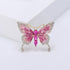 Pink Butterfly Brooches and Pins Crystal Butterfly Insect Safty Pin Dress Coat Suit Decor...
