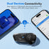 L1 Motorcycle Bluetooth Headset, IP67 V5.3 Helmet Headphone with HD Audio Speakers, Hands-Free Call/Music/GPS, Dual Devices Connectivity/Fast Char...