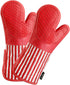 Silicone Oven Mitts Heat Resistant 932? with Waterproof & Non-Slip Kitchen Mittens, Set of 2 Extra Long Oven Gloves with Soft Cotton Terry Lining ...