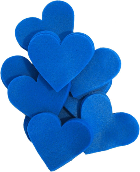 Playfully Ever After 3 Inch Blue 22pc Stiff Felt Hearts...