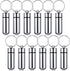 12 Pieces Portable Pill Case First Aid Pill Container Mini Pill Container Waterproof Aluminum Keychain Pill Case Keychain for Medications, Vitamin...