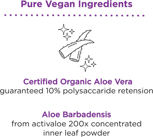 nbpure Organic Aloe Vera, Restore Gut Balance, Immunity Support and Digestive Wellness 30, Vegan Capsules...