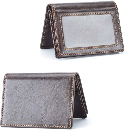 HAWEE Men’s Bifold Front Pocket Wallet Genuine Leather RFID Blocking Card Billfold...