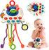 AiTuiTui Sensory Montessori Baby Toys 6 to 12 Months, Toddler Travel Toys for 1 2 Year Old Boy Girl Birthday Gifts, Soft Pull String Fidget Educat...