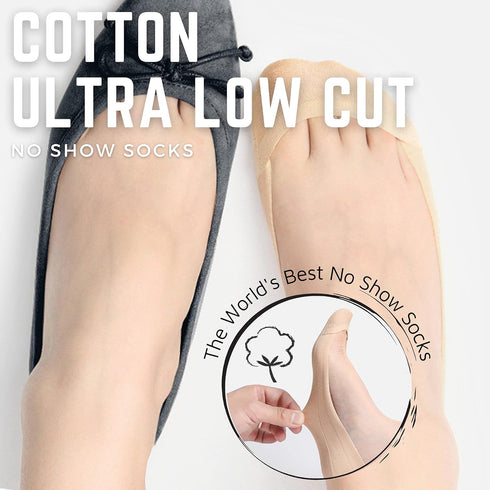 Womens TRULY No Show Socks for Flats Heels Non Slip Cotton Ultra Low Cut Liner Socks(3-Black+Grey+Nude,5-7.5)...