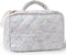 Large Quilted Makeup Bag,Floral Cotton Cosmetics Bag Toiletry Bag for Women Girls, Aesthetic Cute Coquette Travel Makeup Essentials Organizer Bag ...