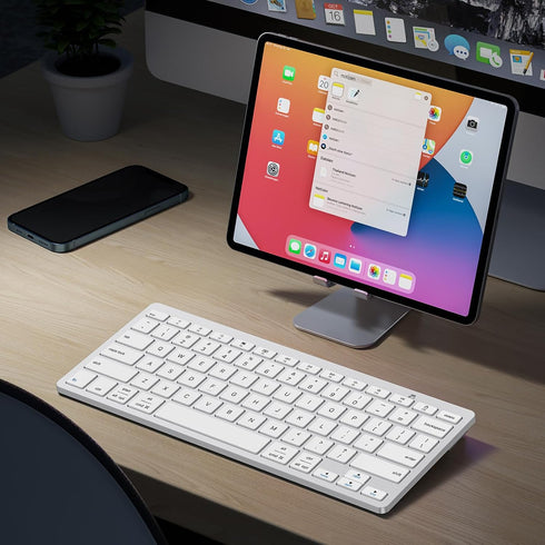 Emetok Universal Bluetooth Keyboard for iPad, Upgraded BLE Technology Keyboard with Unwavering Connection, 18-Month Battery Life, Automatic Identi...