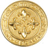 Mibo Buttons & Accessories Mibo 10pc Gold Metal Shank Button 36L(22mm) with Fleur De Lis Design Pattern - Gold, Antique Gold L, 7/8 Inch( 22mm) / ...